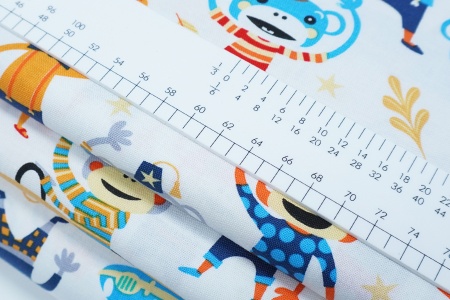 Ткань 100% хлопок [CM6685-BLUE-D]