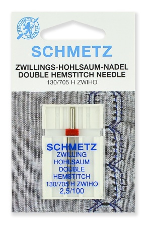 Иглы для мережки Schmetz двойные № 100/2,5, 1шт