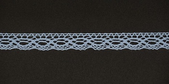 Тесьма кружевная, 15мм,  цвет светло-голубой, ALFA Тесьма кружевная, 15мм,  цвет светло-голубой, ALFA