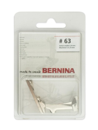 Лапка для шв. маш. №63 подрубатель зиг-заг 3 мм Лапка для шв. маш. №63 подрубатель зиг-заг 3 мм