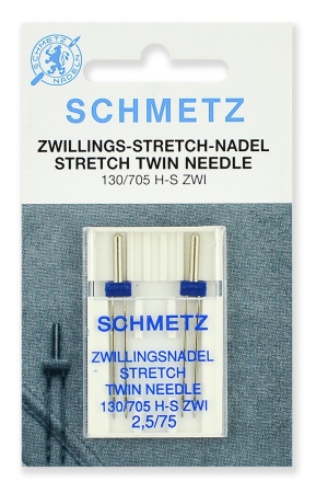 Иглы стретч двойные № 75/2,5, 2шт Иглы стретч двойные № 75/2,5, 2шт