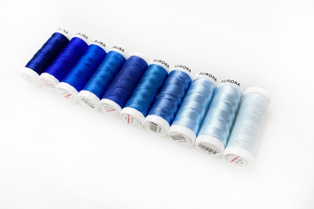 Набор ниток Aurora креативный Синий Лен