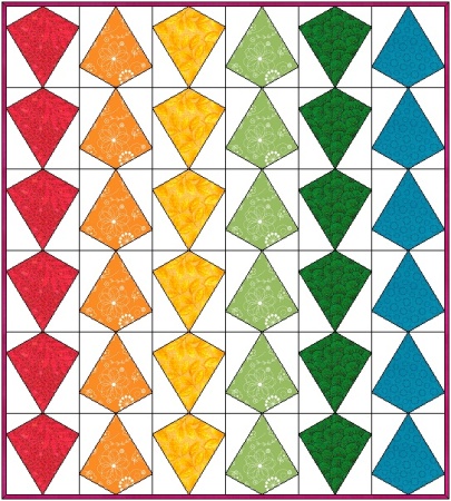 Линейка для пэчворка "Воздушный змей"