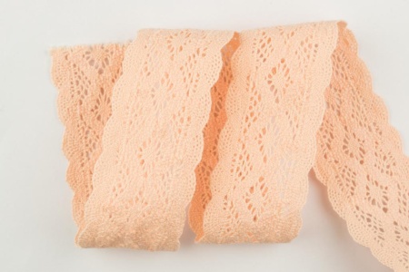 Тесьма кружевная, 11 мм, цвет нежно-розовый, ALFA