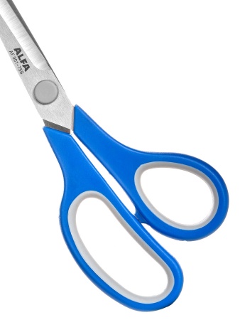 Ножницы раскройные с резиновыми вставками, 19 см, Alfa