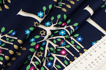 Ткань 100% хлопок [CM6608-NAVY-D]