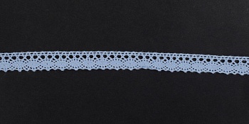 Тесьма кружевная, 12мм,  цвет светло-голубой, ALFA Тесьма кружевная, 12мм,  цвет светло-голубой, ALFA