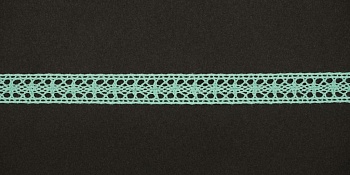 Тесьма кружевная, 12мм,  цвет мятный, ALFA Тесьма кружевная, 12мм,  цвет мятный, ALFA