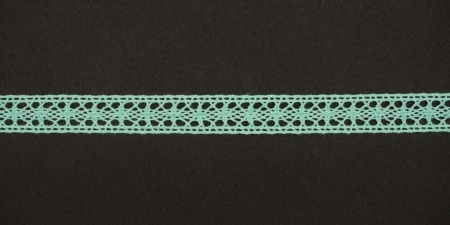 Тесьма кружевная, 12мм,  цвет мятный, ALFA Тесьма кружевная, 12мм,  цвет мятный, ALFA