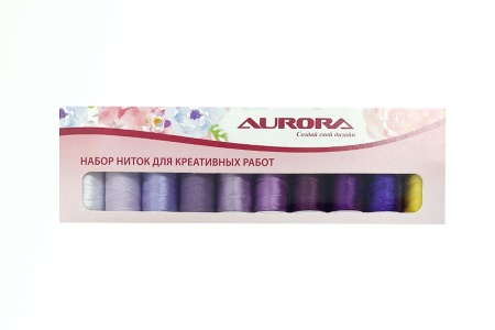 Набор ниток Aurora креативный Сирень Набор ниток Aurora креативный Сирень