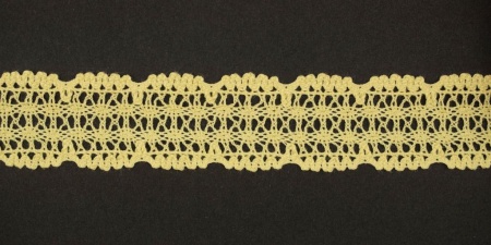 Тесьма кружевная, 25мм,  цвет светло-желтый, ALFA Тесьма кружевная, 25мм,  цвет светло-желтый, ALFA