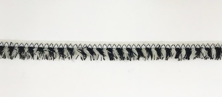 Тесьма кружевная 100% полиэстер, Mauri Angelo (черно-белая) Тесьма кружевная 100% полиэстер, Mauri Angelo (черно-белая)