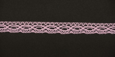 Тесьма кружевная, 15мм,  цвет светло-розовый, ALFA