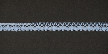 Тесьма кружевная, 10мм,  цвет голубой, ALFA Тесьма кружевная, 10мм,  цвет голубой, ALFA