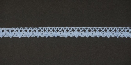 Тесьма кружевная, 10мм,  цвет голубой, ALFA Тесьма кружевная, 10мм,  цвет голубой, ALFA