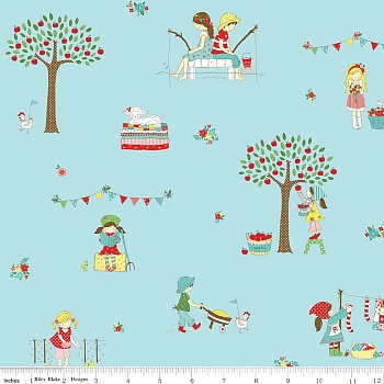 Ткань 100% хлопок [C7930-AQUA]