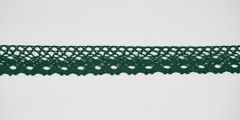 Тесьма кружевная, 18мм,  цвет зеленый, ALFA Тесьма кружевная, 18мм,  цвет зеленый, ALFA