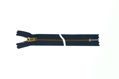 Молния Джинс, неразъемная тип 3 (18см) латунь