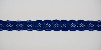 Тесьма кружевная, 14мм,  цвет индиго, ALFA Тесьма кружевная, 14мм,  цвет индиго, ALFA