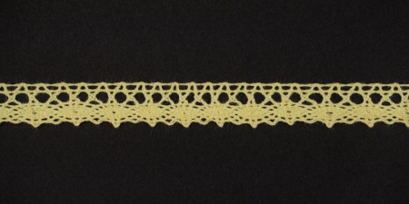 Тесьма кружевная, 10мм,  цвет светло-желтый, ALFA Тесьма кружевная, 10мм,  цвет светло-желтый, ALFA