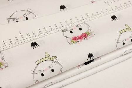 Ткань 100% хлопок [C8910-WHITE]