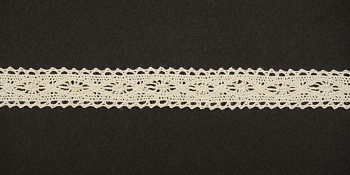 Тесьма кружевная, 14мм,  цвет натуральный, ALFA Тесьма кружевная, 14мм,  цвет натуральный, ALFA