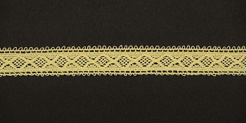 Тесьма кружевная, 15мм,  цвет светло-желтый, ALFA Тесьма кружевная, 15мм,  цвет светло-желтый, ALFA