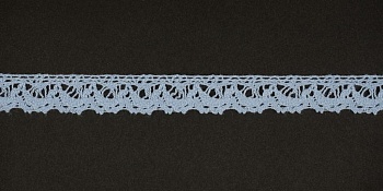Тесьма кружевная, 14мм,  цвет светло-голубой, ALFA Тесьма кружевная, 14мм,  цвет светло-голубой, ALFA