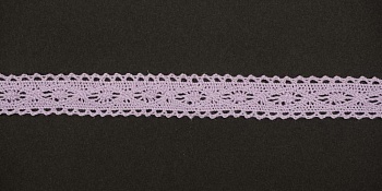 Тесьма кружевная, 14мм,  цвет светло-фиолетовый, ALFA Тесьма кружевная, 14мм,  цвет светло-фиолетовый, ALFA
