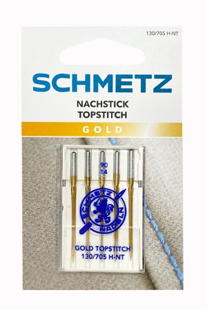 Иглы Топ Стич с золотым покрытием № 90,5шт Иглы Топ Стич с золотым покрытием № 90,5шт