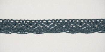 Тесьма кружевная, 16мм,  цвет серый, ALFA Тесьма кружевная, 16мм,  цвет серый, ALFA