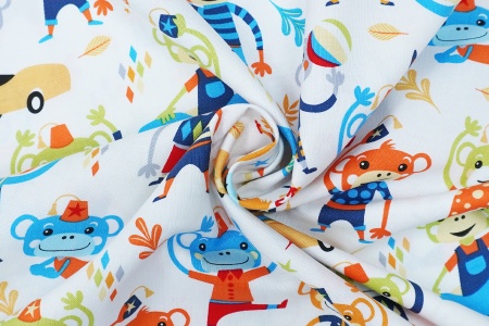 Ткань 100% хлопок [CM6685-BLUE-D]