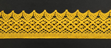 Тесьма кружевная, 59мм,  цвет оранжевый, Mauri Angelo