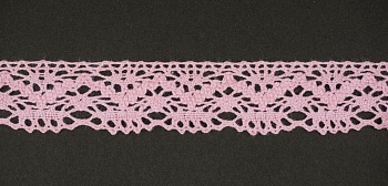 Тесьма кружевная, 25мм,  цвет светло-розовый, ALFA Тесьма кружевная, 25мм,  цвет светло-розовый, ALFA