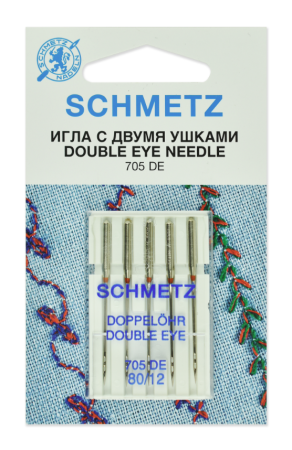 Иглы с двумя ушками для дек.работ №80, 5 шт