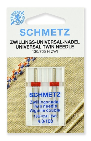 Иглы стандартные двойные № 100/4.0, 2шт
