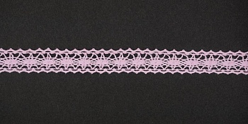 Тесьма кружевная, 12мм, цвет светло-розовый, ALFA (AF-044-020) Тесьма кружевная, 12мм, цвет светло-розовый, ALFA (AF-044-020)
