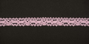 Тесьма кружевная, 13мм, цвет светло-розовый, ALFA (AF-061-020) Тесьма кружевная, 13мм, цвет светло-розовый, ALFA (AF-061-020)