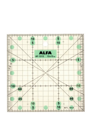 Линейка для пэчворка 15*15см AF-1515
