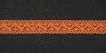 Тесьма кружевная, 15мм, цвет оранжевый, ALFA (AF-086-083) Тесьма кружевная, 15мм, цвет оранжевый, ALFA (AF-086-083)