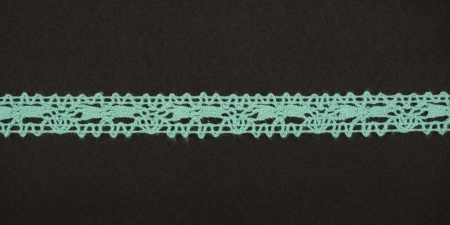 Тесьма кружевная, 13мм, цвет мятный, ALFA (AF-061-075) Тесьма кружевная, 13мм, цвет мятный, ALFA (AF-061-075)